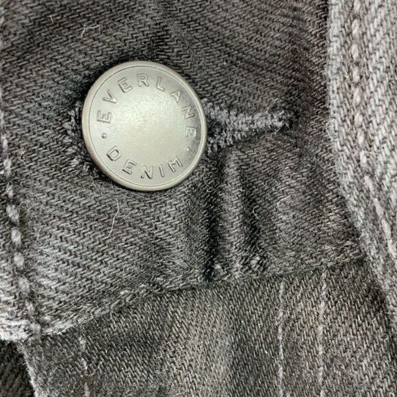 NWT Everlane Black Denim Organic Cotton The Slim Fit Cropped Jeans Size 30x32 - Picture 5 of 14